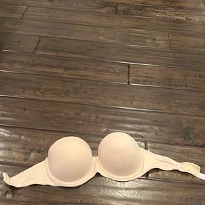 Pink strapless bra